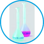 Volumetric flasks, plastic, class B, PE NS-stoppers